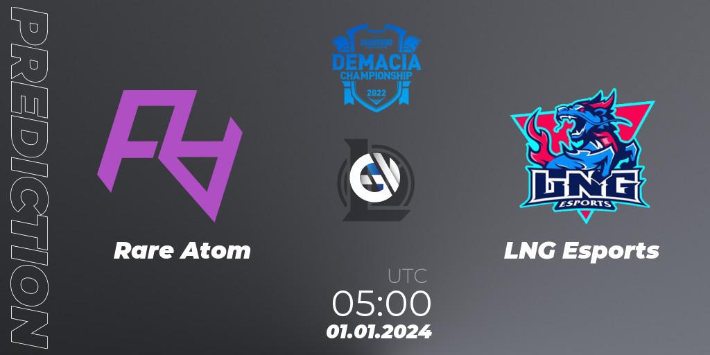 Rare Atom vs LNG Esports: Match Prediction. 01.01.24, LoL, Demacia Cup 2023 Playoffs