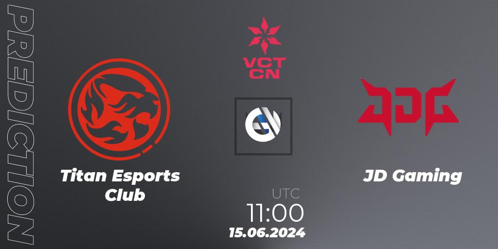 Titan Esports Club vs JD Gaming: Match Prediction. 15.06.2024 at 11:10, VALORANT, VALORANT Champions Tour China 2024: Stage 2 - Group Stage