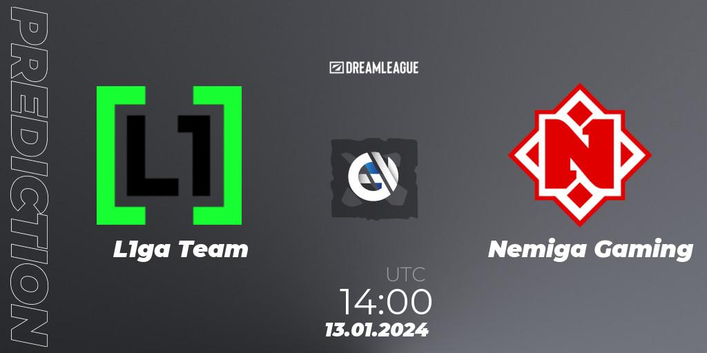 L1ga Team vs Nemiga Gaming: Match Prediction. 13.01.2024 at 14:00, Dota 2, DreamLeague Season 22: Eastern Europe Closed Qualifier