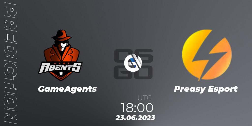 GameAgents vs Preasy Esport: Match Prediction. 23.06.23, CS2 (CS:GO), Preasy Summer Cup 2023
