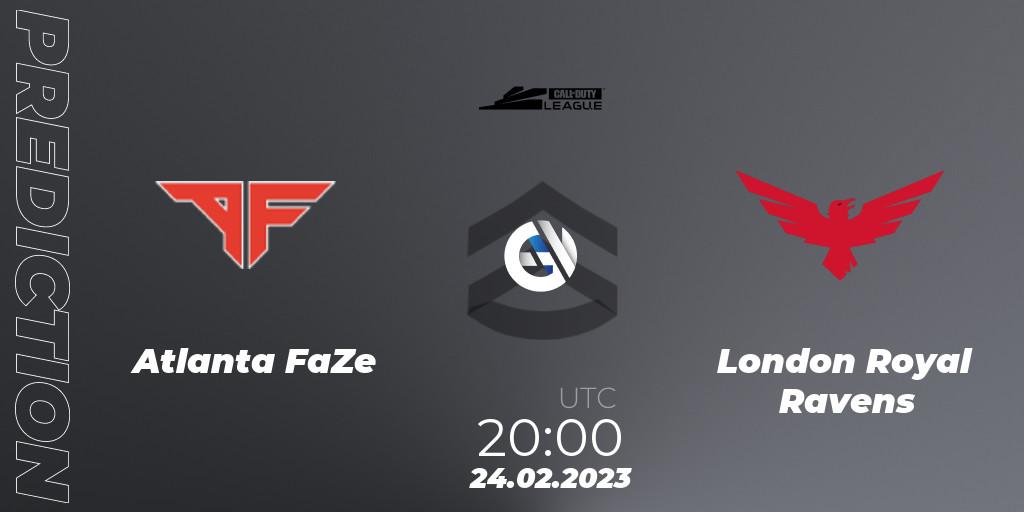 Atlanta FaZe vs London Royal Ravens: Match Prediction. 24.02.2023 at 20:00, Call of Duty, Call of Duty League 2023: Stage 3 Major Qualifiers