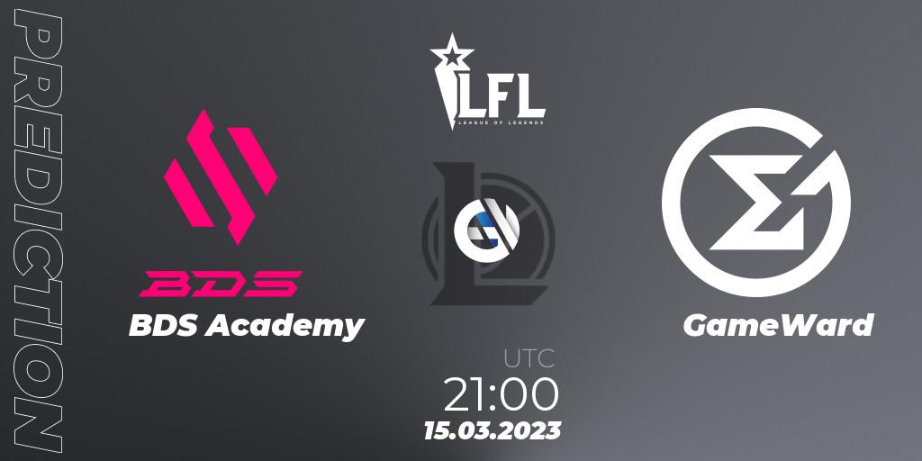 BDS Academy vs GameWard: Match Prediction. 15.03.23, LoL, LFL Spring 2023 - Group Stage