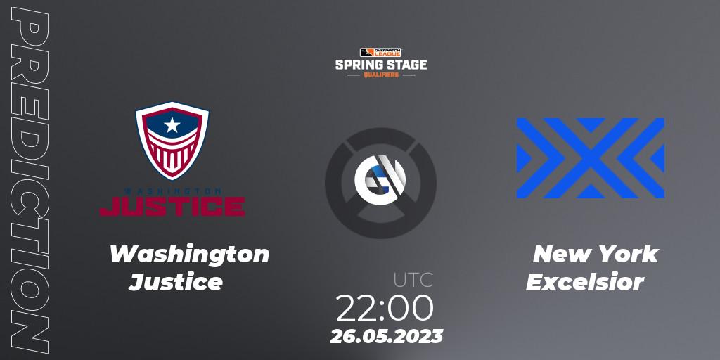 Washington Justice vs New York Excelsior: Match Prediction. 26.05.2023 at 22:00, Overwatch, OWL Stage Qualifiers Spring 2023 West