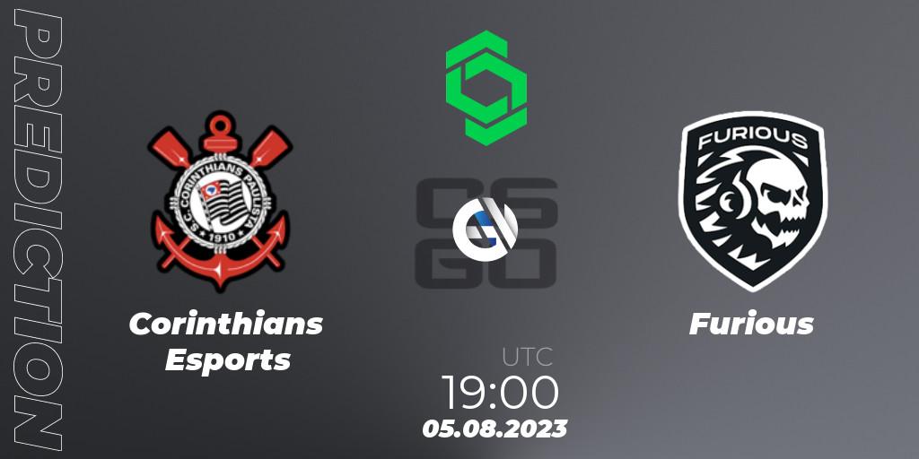 Corinthians Esports vs Furious: Match Prediction. 05.08.2023 at 19:15, Counter-Strike (CS2), CCT South America Series #9