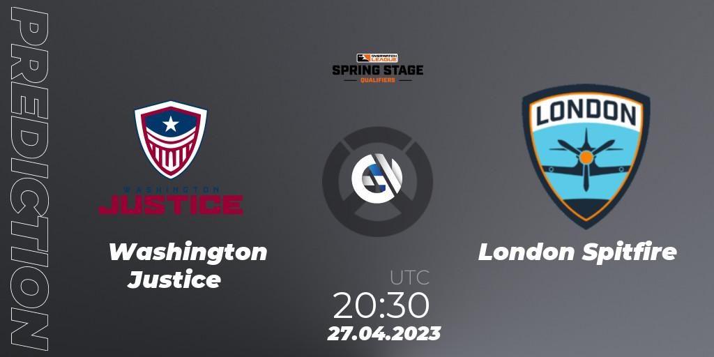 Washington Justice vs London Spitfire: Match Prediction. 27.04.23, Overwatch, OWL Stage Qualifiers Spring 2023 West