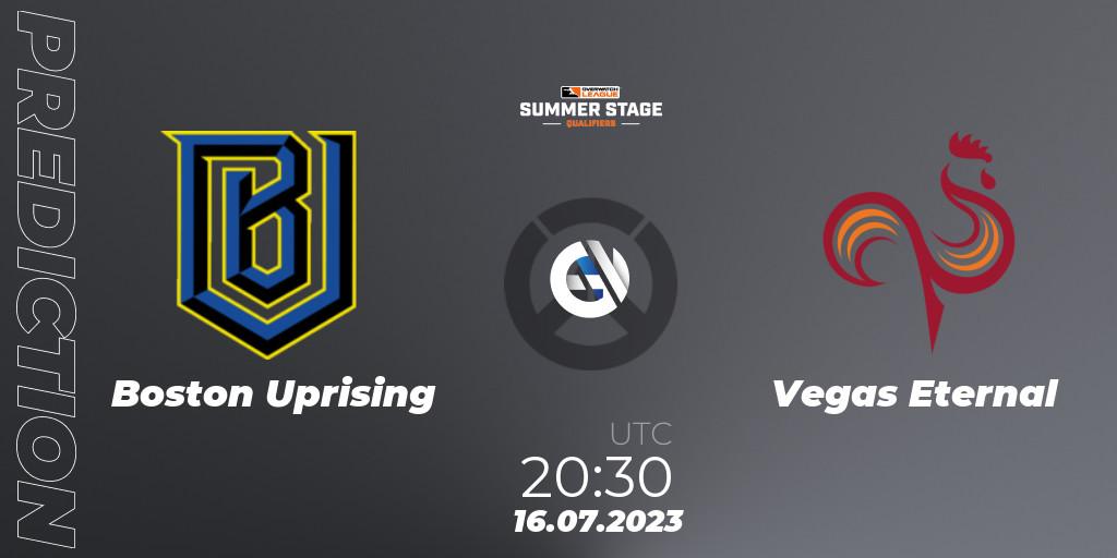 Boston Uprising vs Vegas Eternal: Match Prediction. 16.07.23, Overwatch, Overwatch League 2023 - Summer Stage Qualifiers