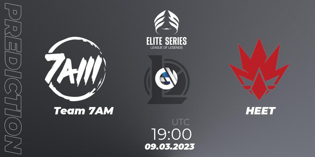 Team 7AM vs HEET: Match Prediction. 14.02.2023 at 20:00, LoL, Elite Series Spring 2023 - Group Stage