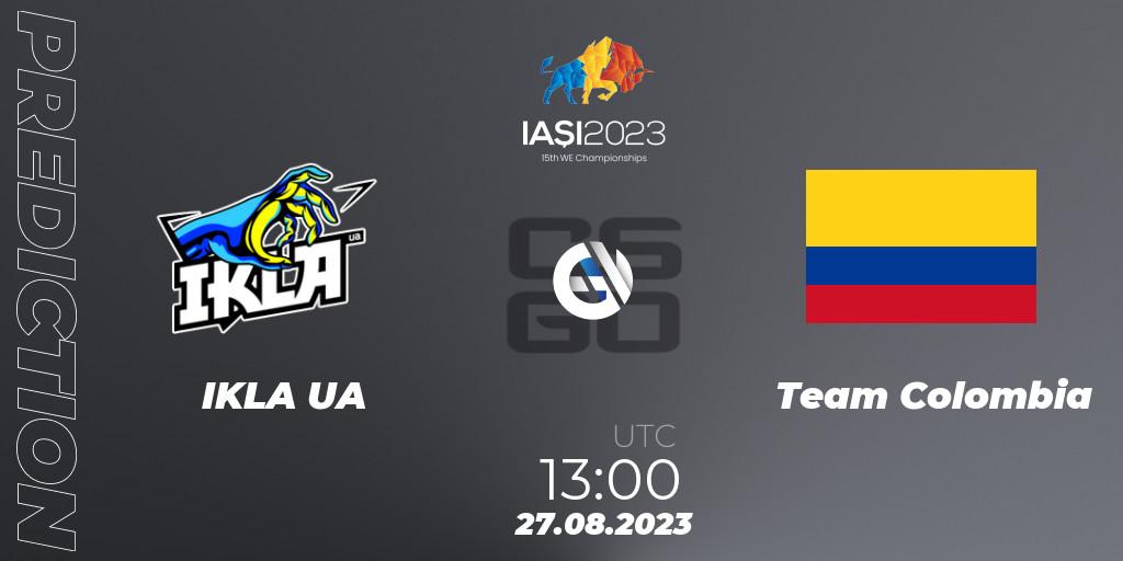 IKLA UA vs Team Colombia: Match Prediction. 27.08.2023 at 19:10, Counter-Strike (CS2), IESF World Esports Championship 2023