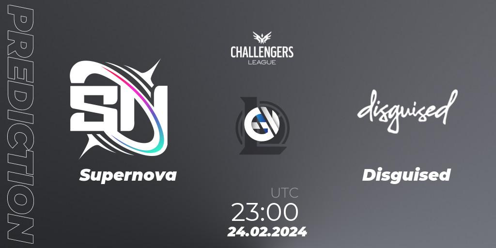Supernova vs Disguised: Match Prediction. 24.02.2024 at 23:00, LoL, NACL 2024 Spring - Group Stage
