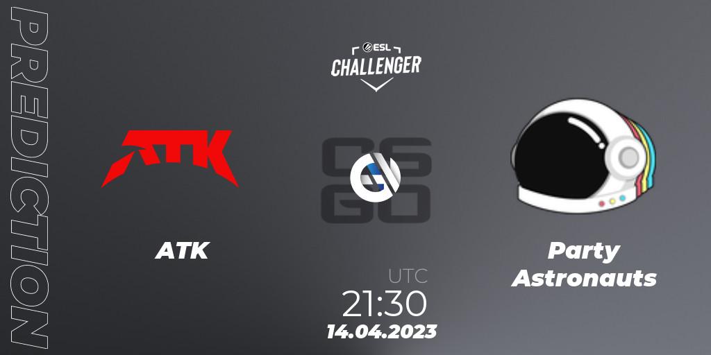 ATK vs Party Astronauts: Match Prediction. 14.04.2023 at 21:30, Counter-Strike (CS2), ESL Challenger Katowice 2023: North American Qualifier