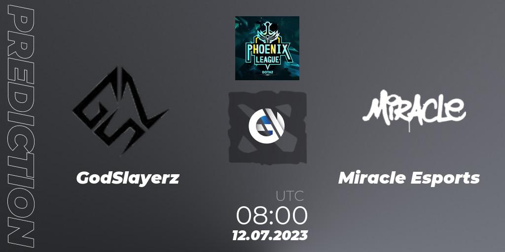 GodSlayerz vs Miracle Esports: Match Prediction. 12.07.23, Dota 2, Dota 2 Phoenix League