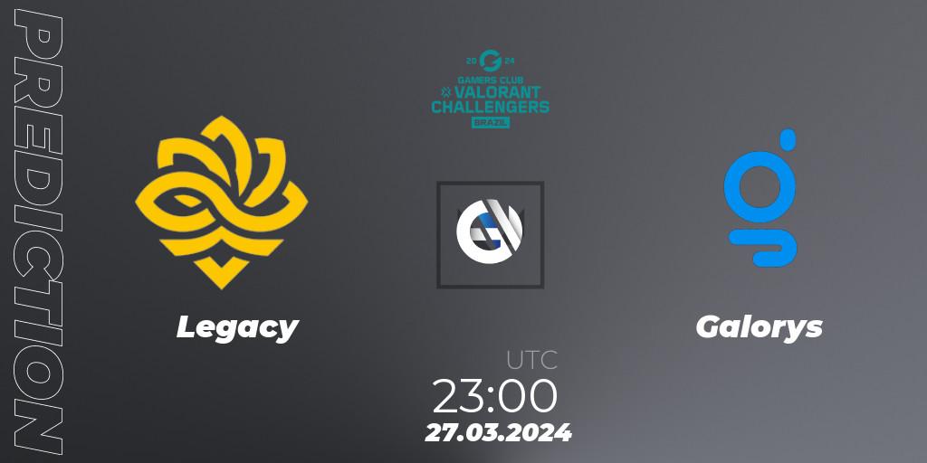 Legacy vs Galorys: Match Prediction. 27.03.24, VALORANT, VALORANT Challengers Brazil 2024: Split 1