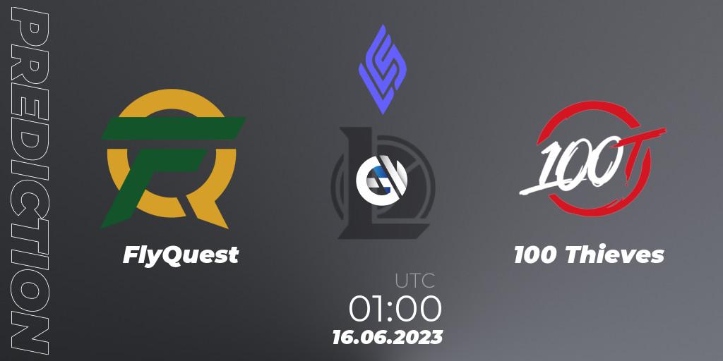 FlyQuest vs 100 Thieves: Match Prediction. 15.06.23, LoL, LCS Summer 2023 - Group Stage