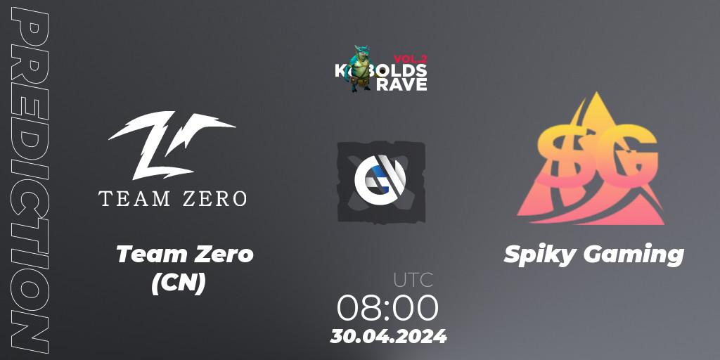 Team Zero (CN) vs Spiky Gaming: Match Prediction. 30.04.2024 at 08:00, Dota 2, Cringe Station Kobolds Rave 2