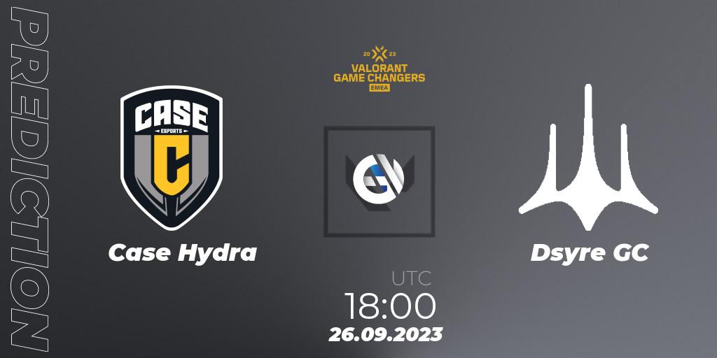 Case Hydra vs Dsyre GC: Match Prediction. 26.09.2023 at 18:00, VALORANT, VCT 2023: Game Changers EMEA Stage 3 - Group Stage