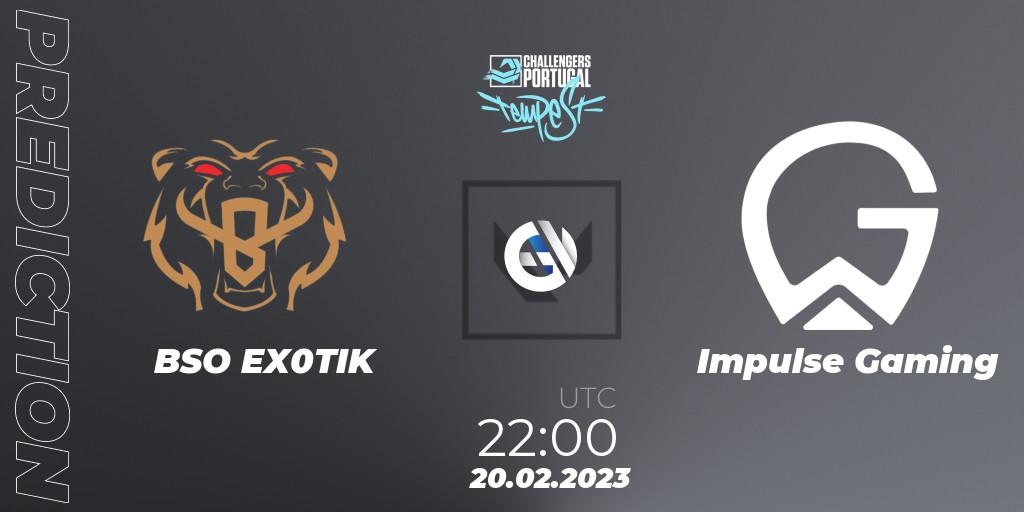 BSO EX0TIK vs Impulse Gaming: Match Prediction. 20.02.23, VALORANT, VALORANT Challengers 2023 Portugal: Tempest Split 1