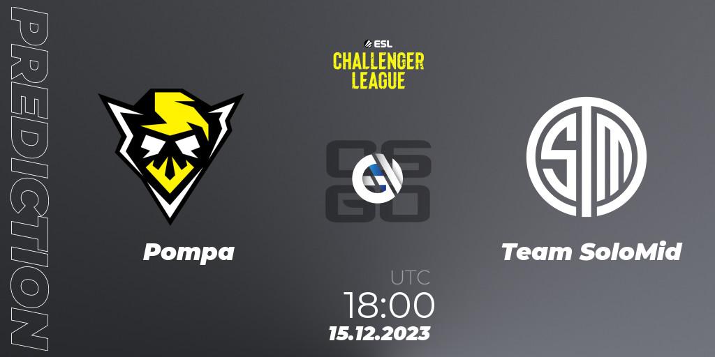 Pompa vs Team SoloMid: Match Prediction. 15.12.2023 at 18:00, Counter-Strike (CS2), ESL Challenger League Season 46 Relegation: Europe