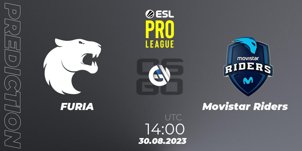 FURIA vs Movistar Riders: Match Prediction. 30.08.2023 at 14:00, Counter-Strike (CS2), ESL Pro League Season 18