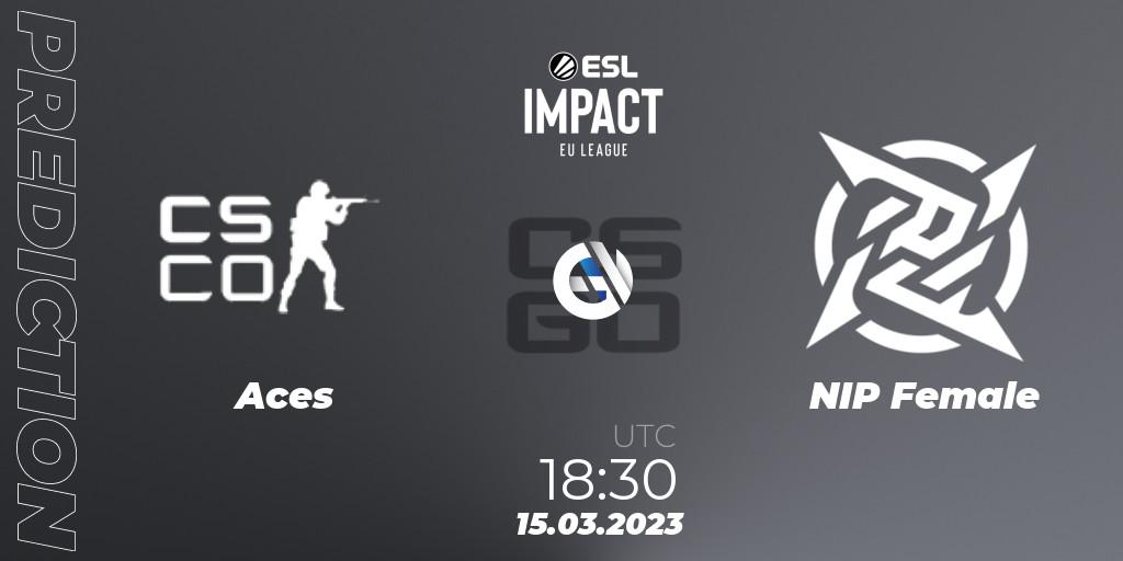 Aces vs NIP Female: Match Prediction. 15.03.23, CS2 (CS:GO), ESL Impact League Season 3: European Division