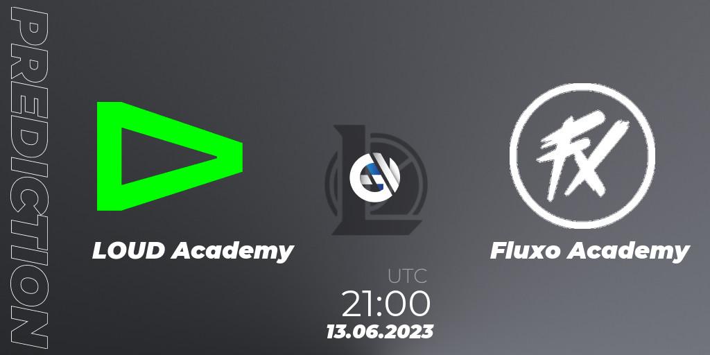 LOUD Academy vs Fluxo Academy: Match Prediction. 13.06.23, LoL, CBLOL Academy Split 2 2023 - Group Stage