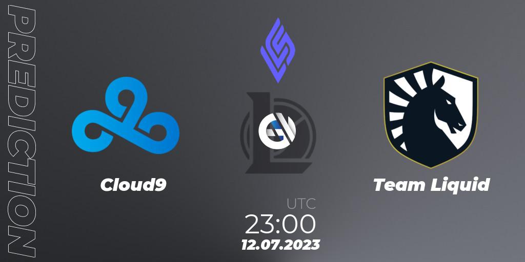 Cloud9 vs Team Liquid: Match Prediction. 13.07.23, LoL, LCS Summer 2023 - Group Stage
