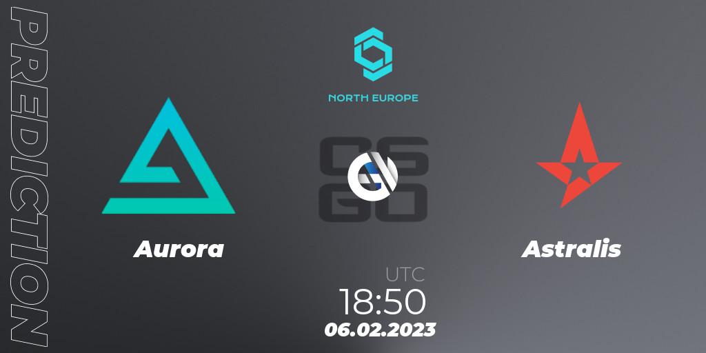 Aurora vs Astralis: Match Prediction. 06.02.23, CS2 (CS:GO), CCT North Europe Series #3