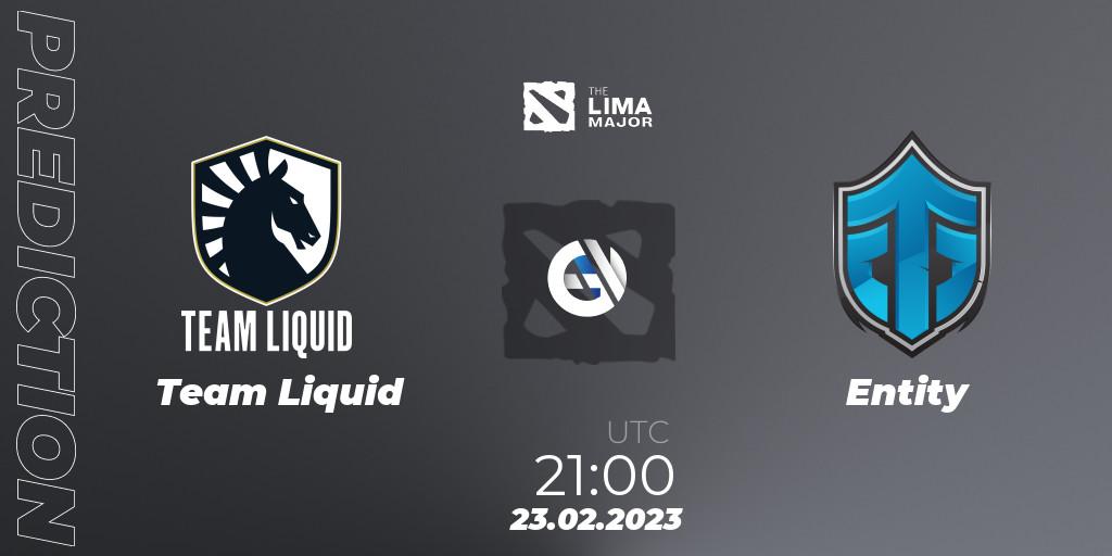 Team Liquid vs Entity: Match Prediction. 23.02.23, Dota 2, The Lima Major 2023