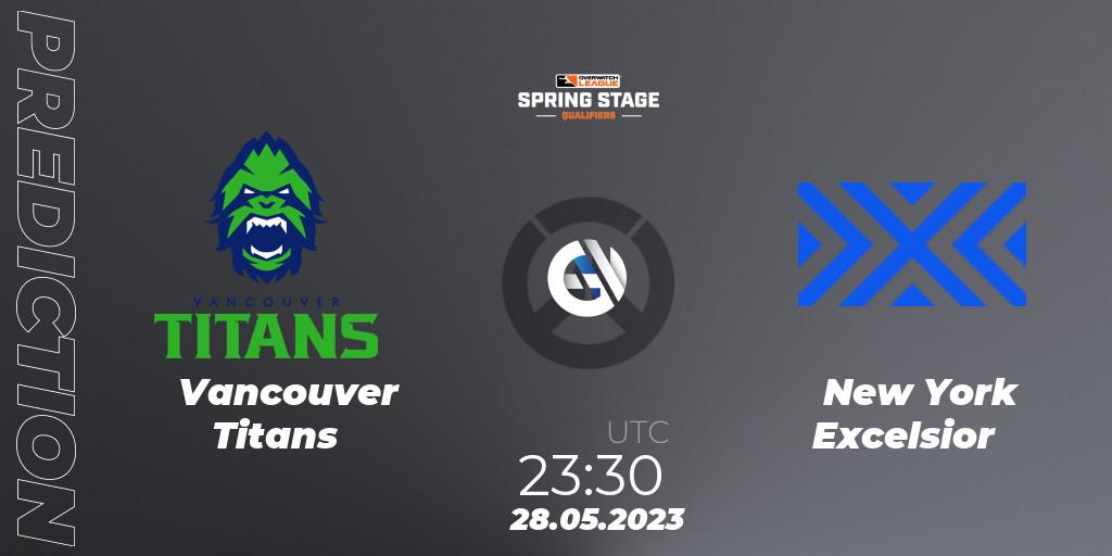 Vancouver Titans vs New York Excelsior: Match Prediction. 28.05.2023 at 23:30, Overwatch, OWL Stage Qualifiers Spring 2023 West