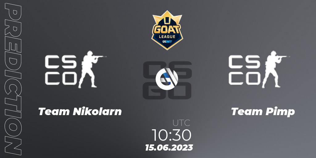 Team Nikolarn vs Team Pimp: Match Prediction. 15.06.2023 at 10:30, Counter-Strike (CS2), 1xBet GOAT League 2023 Summer VACation