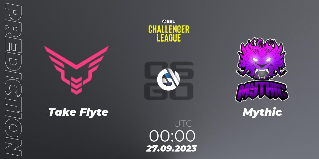 Take Flyte vs Mythic: Match Prediction. 27.09.23, CS2 (CS:GO), ESL Challenger League Season 46: North America