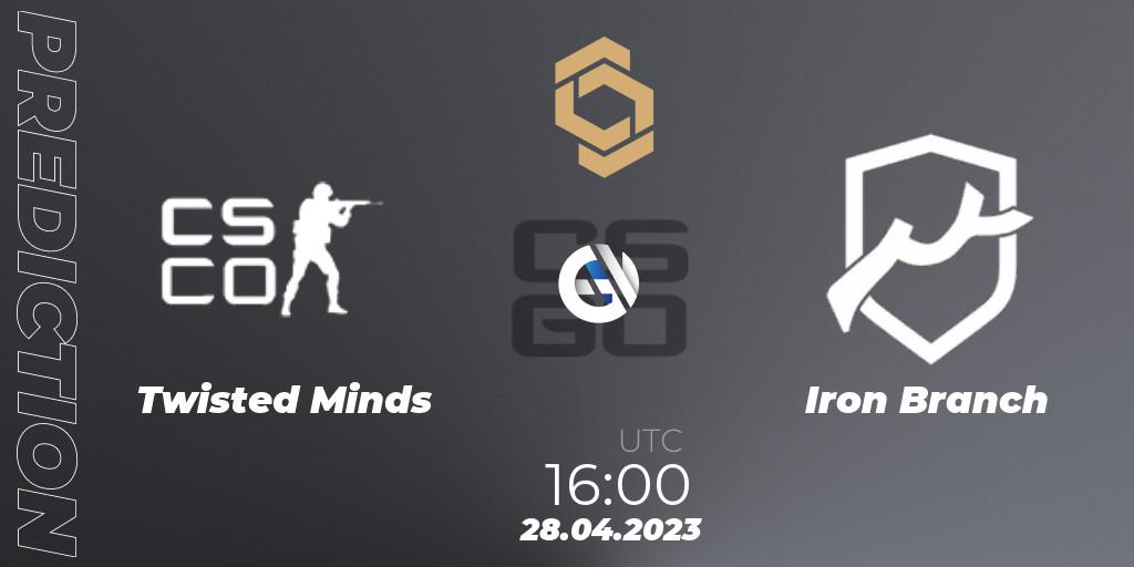 Twisted Minds vs Iron Branch: Match Prediction. 28.04.23, CS2 (CS:GO), CCT South Europe Series #4