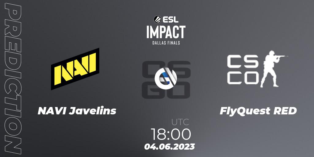 NAVI Javelins vs FlyQuest RED: Match Prediction. 04.06.2023 at 17:20, Counter-Strike (CS2), ESL Impact League Season 3