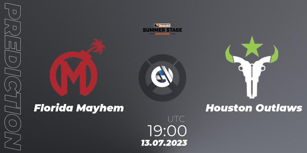 Florida Mayhem vs Houston Outlaws: Match Prediction. 13.07.23, Overwatch, Overwatch League 2023 - Summer Stage Qualifiers