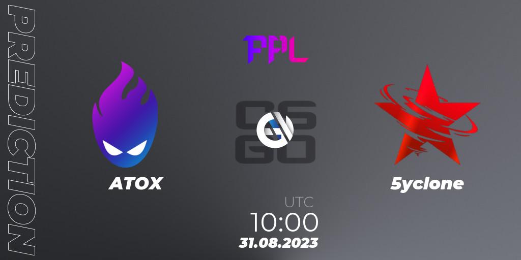 ATOX vs 5yclone: Match Prediction. 31.08.2023 at 11:10, Counter-Strike (CS2), Perfect World Arena Premier League Season 5