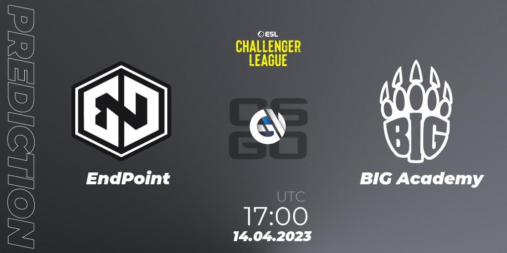 EndPoint vs BIG Academy: Match Prediction. 14.04.2023 at 17:00, Counter-Strike (CS2), ESL Challenger League Season 45: Europe