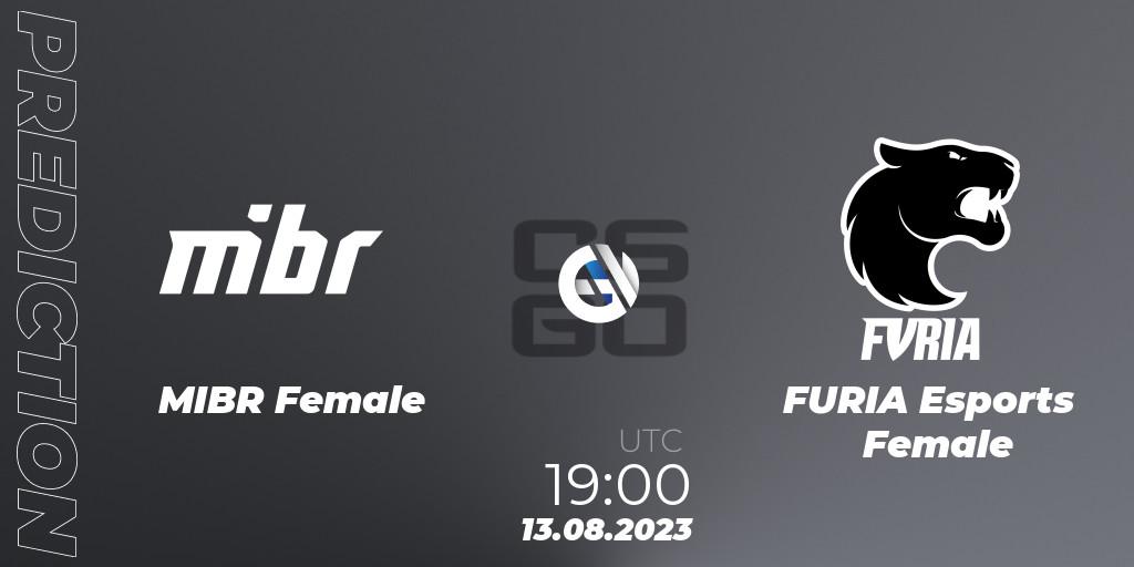 MIBR Female vs FURIA Esports Female: Match Prediction. 13.08.2023 at 19:00, Counter-Strike (CS2), Gamers Club Women Masters VII