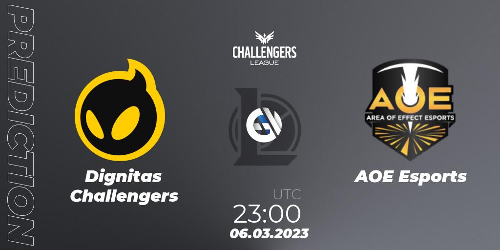Dignitas Challengers vs AOE Esports: Match Prediction. 06.03.23, LoL, NACL 2023 Spring - Group Stage