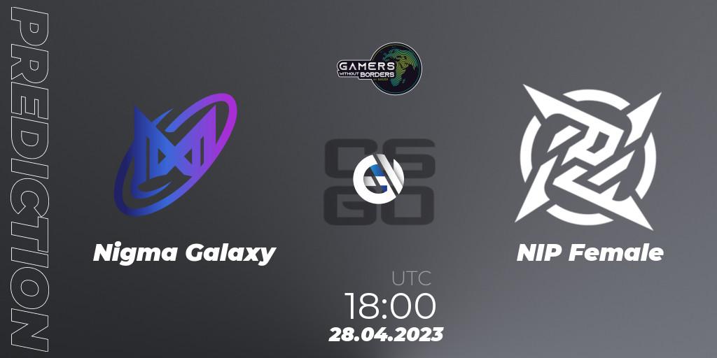 Nigma Galaxy vs NIP Female: Match Prediction. 28.04.2023 at 18:00, Counter-Strike (CS2), Gamers Without Borders Women Charity Cup 2023