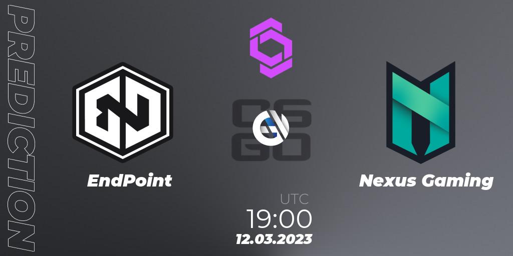 EndPoint vs Nexus Gaming: Match Prediction. 12.03.2023 at 20:50, Counter-Strike (CS2), CCT West Europe Series #2