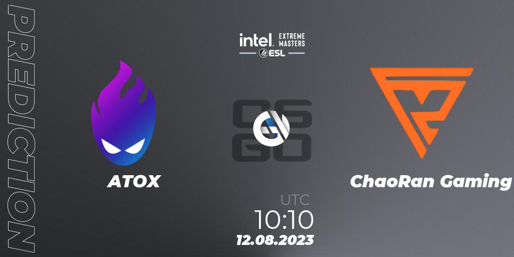 ATOX vs ChaoRan Gaming: Match Prediction. 12.08.23, CS2 (CS:GO), IEM Sydney 2023 Asia Open Qualifier 2