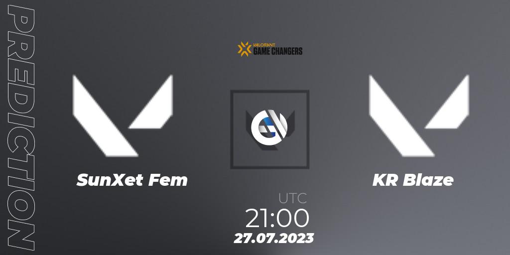 SunXet Fem vs KRÜ Blaze: Match Prediction. 27.07.2023 at 22:00, VALORANT, VCT 2023: Game Changers Latin America South