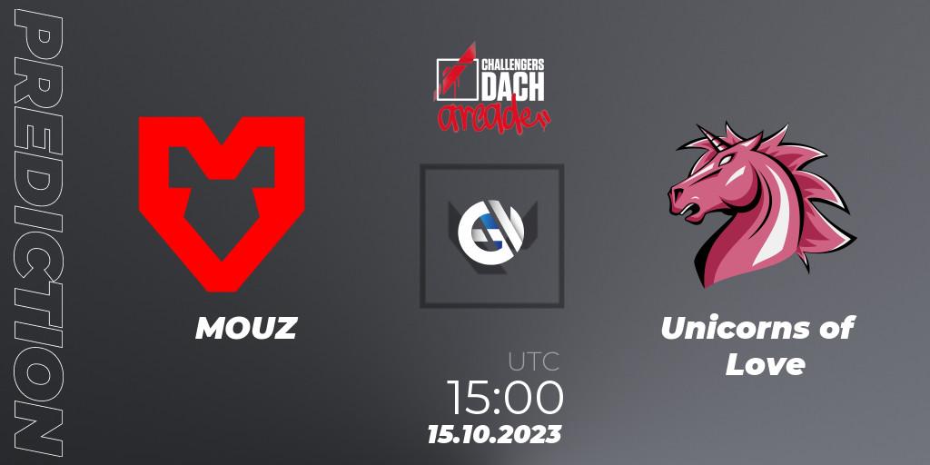 MOUZ vs Unicorns of Love: Match Prediction. 15.10.23, VALORANT, VALORANT Challengers 2023 DACH: Arcade