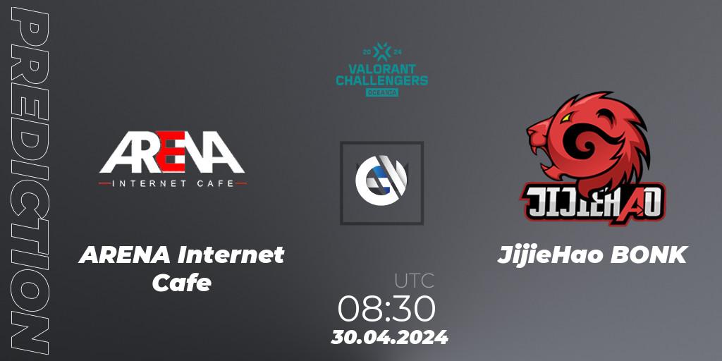 ARENA Internet Cafe vs JijieHao BONK: Match Prediction. 30.04.2024 at 08:30, VALORANT, VALORANT Challengers 2024 Oceania: Split 1