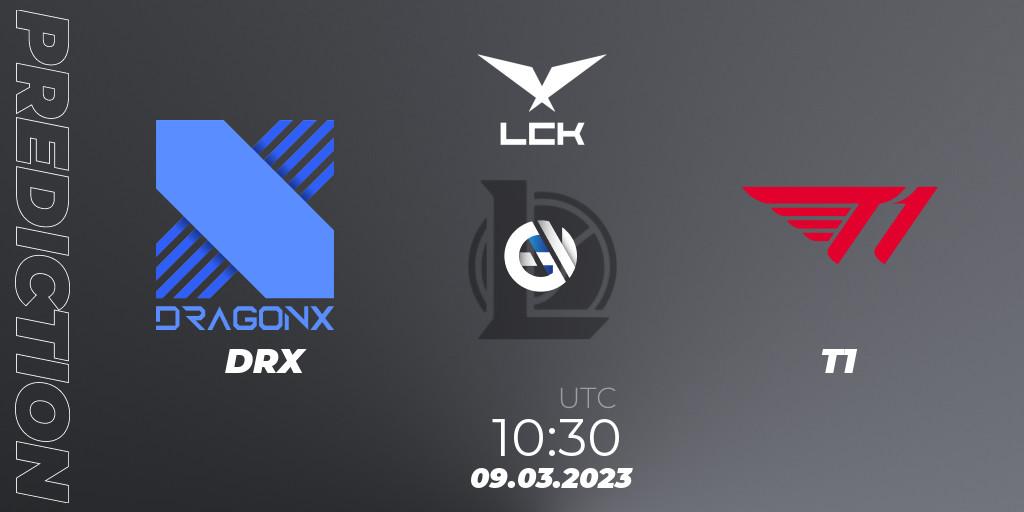 DRX vs T1: Match Prediction. 09.03.23, LoL, LCK Spring 2023 - Group Stage