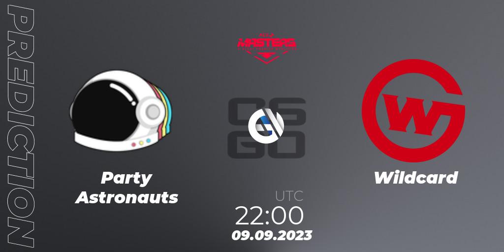 Party Astronauts vs Wildcard: Match Prediction. 09.09.2023 at 22:00, Counter-Strike (CS2), Ace North American Masters Fall 2023 - BLAST Premier Qualifier