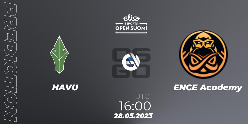 HAVU vs ENCE Academy: Match Prediction. 28.05.2023 at 16:00, Counter-Strike (CS2), Elisa Open Suomi Season 5