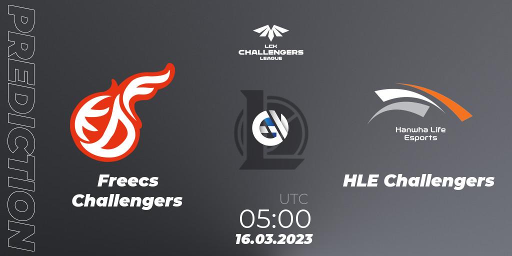Freecs Challengers vs HLE Challengers: Match Prediction. 16.03.23, LoL, LCK Challengers League 2023 Spring