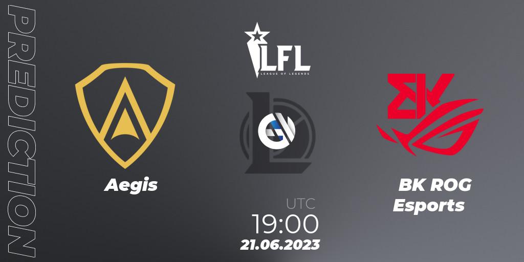 Aegis vs BK ROG Esports: Match Prediction. 21.06.2023 at 19:00, LoL, LFL Summer 2023 - Group Stage