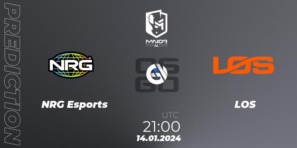 NRG Esports vs LOS: Match Prediction. 14.01.2024 at 21:15, Counter-Strike (CS2), PGL CS2 Major Copenhagen 2024 North America RMR Closed Qualifier