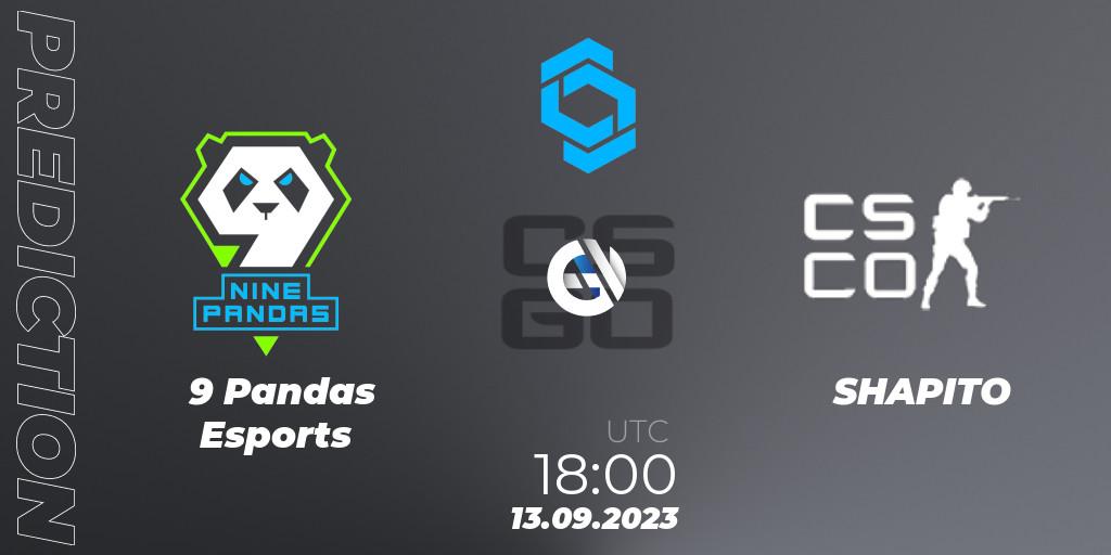 9 Pandas Esports vs SHAPITO: Match Prediction. 13.09.2023 at 19:00, Counter-Strike (CS2), CCT East Europe Series #2
